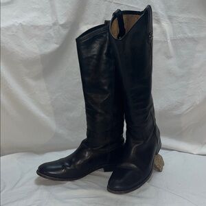 Frye Melissa Button Ladies Black Tall Boots Size 8.5